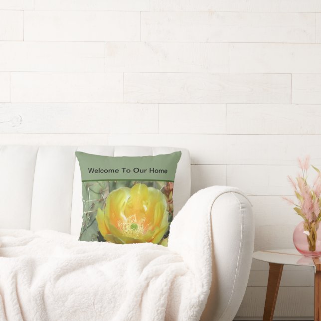 Welcome To Our Home Southwest Flower Rental Guest Cushion (Couch)