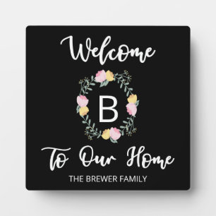Welcome To Our Home Tabletop Plaque