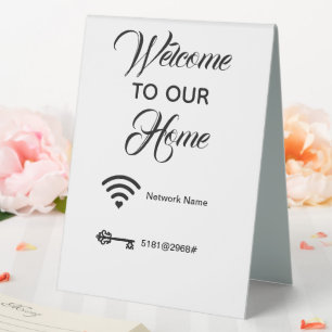 Welcome to our home wifi password elegant
