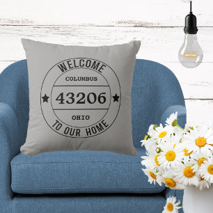 Welcome to Our Home Zip Code  Cushion