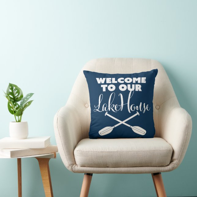 Welcome to Our Lake House | At the Lake House Cushion (Chair)