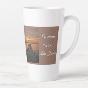 Welcome to Our Lake House, Calm Lake House Gift Latte Mug