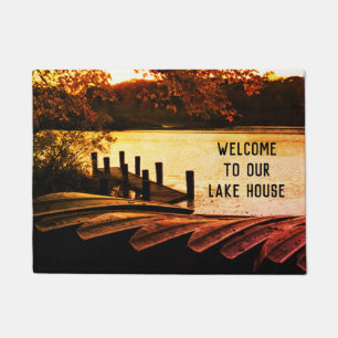 Welcome to our Lake House Customizable Text Doormat