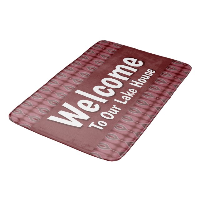 Welcome To Our Lake House Door Mat (Angled)