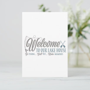 WELCOME "TO OUR LAKE HOUSE" HOUSEWARMING INVITE