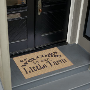 Welcome To Our Little Farm Door Mat