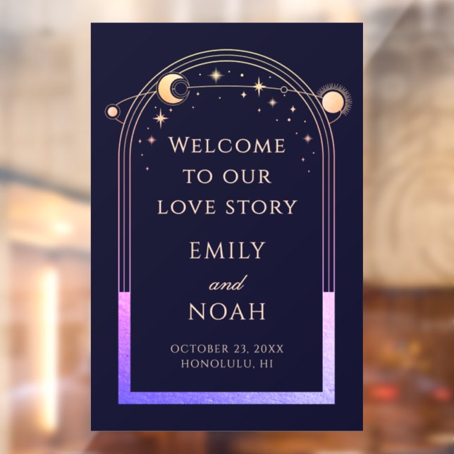 Welcome To Our Love Story Blue Celestial Wedding (Sheet 2)