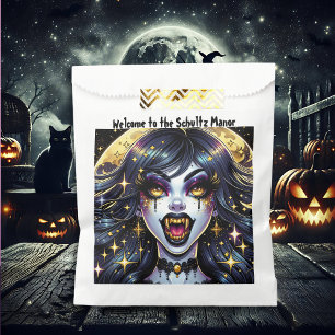 Welcome to Our Manor Personalised Halloween Party Favour Bag