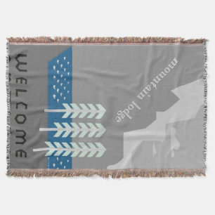 Welcome to our Mountain Cottage Hunting Lodge Throw Blanket