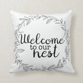 Welcome to Our Nest Welcome Sign Pillow