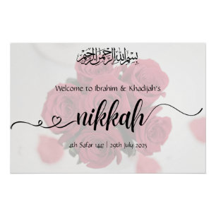 Welcome to Our Nikkah - Islamic Wedding Sign