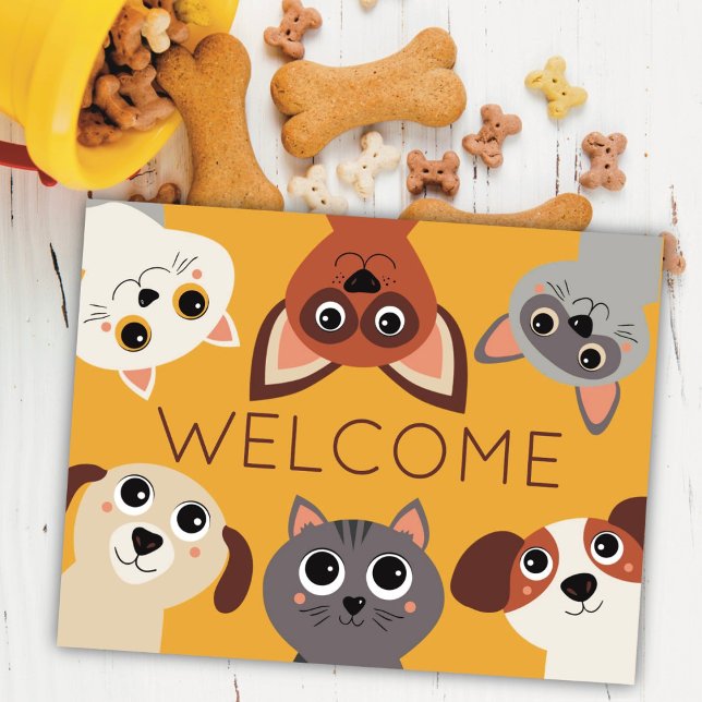 Welcome to Our Office Pets Veterinarian Postcard (Creator Uploaded)