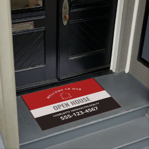 Welcome to our Open House Custom Doormat