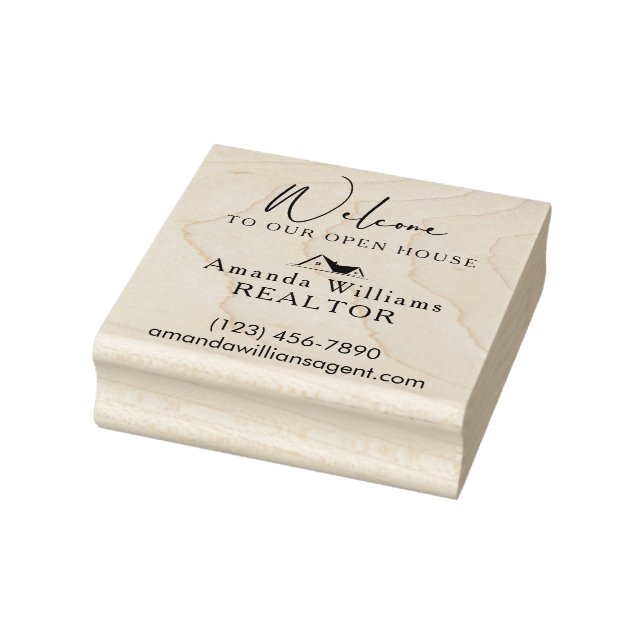 Welcome to our open house| Personalized Agent Rubber Stamp (Stamp)