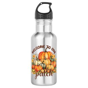 Welcome to Our Patch – Cosy Pumpkin Patch 532 Ml Water Bottle