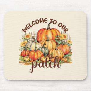 Welcome to Our Patch – Cosy Pumpkin Patch Mouse Pad
