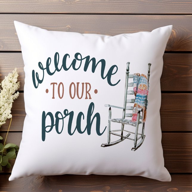 Welcome to Our Porch Rocking Chair Home Cushion (Creator Uploaded)