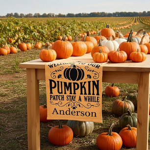 Welcome to our pumpkin patch personalised long table runner
