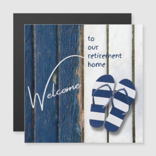 Welcome to our Retirement Home Coastal Themed Card