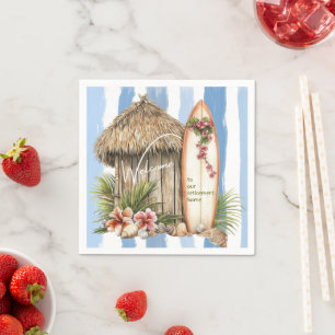 Welcome to our Retirement Home Tropical Themed Napkin