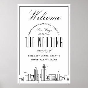 Welcome to Our San Diego Wedding! Poster