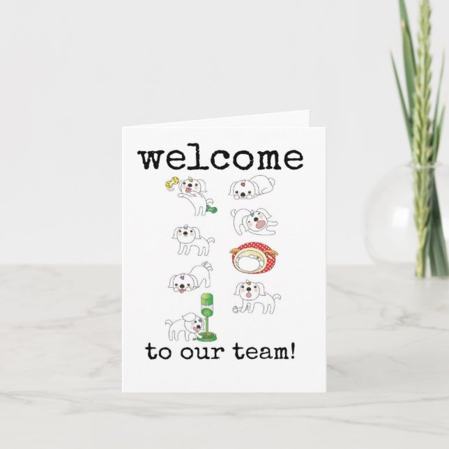 Welcome to Our Team, Funny New Employee Card (Front)