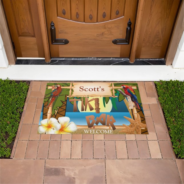 Welcome to Our Tiki Bar Doormat (Outdoor)