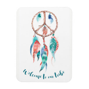 Welcome To Our Tribe Dream Catcher Tribal Chic Magnet