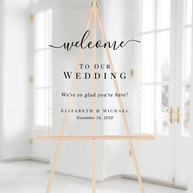 Welcome To Our Wedding Acrylic Sign (Welcome To Our Wedding Acrylic Sign)