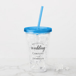 Welcome to Our Wedding Add Name Acrylic Tumbler