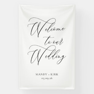Welcome to Our Wedding Banner Sign