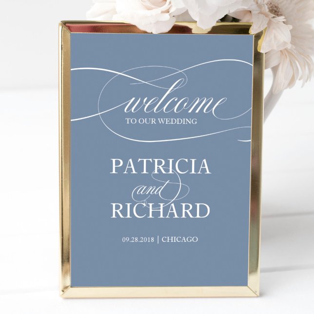 Welcome to our Wedding | Dusty Blue Sign (Creator Uploaded)