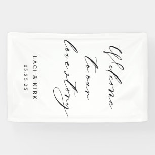 Welcome to Our Wedding Elegant Custom Sign