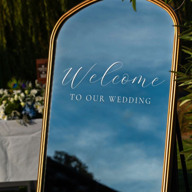 Welcome to Our Wedding Elegant Script Wedding (Welcome to Our Wedding Elegant Script Wedding Window Cling)