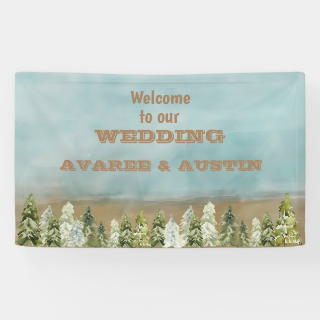 Welcome To our Wedding Forest Banner (Horizontal)