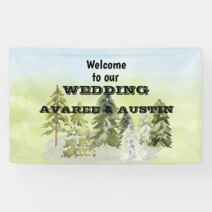 Welcome To our Wedding Forest Banner
