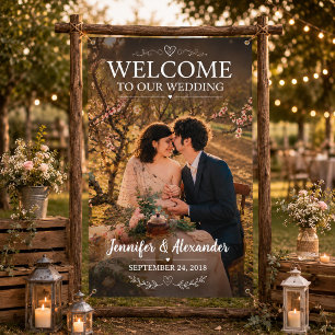 Welcome to our Wedding full photo wedding Banner