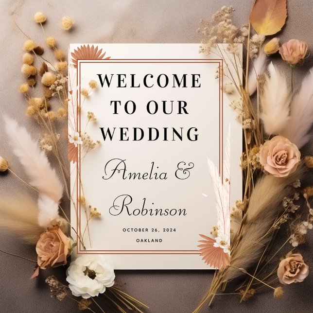 Welcome To Our Wedding Modern Black Script Custom (Creator Uploaded)