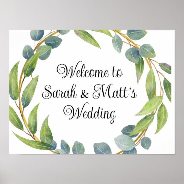 Welcome to our wedding poster (Front)