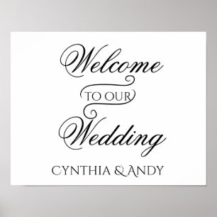 Welcome to Our Wedding Poster Sign
