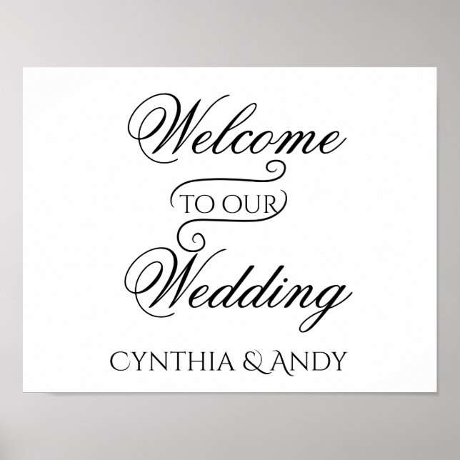 Welcome to Our Wedding Poster Sign (Front)