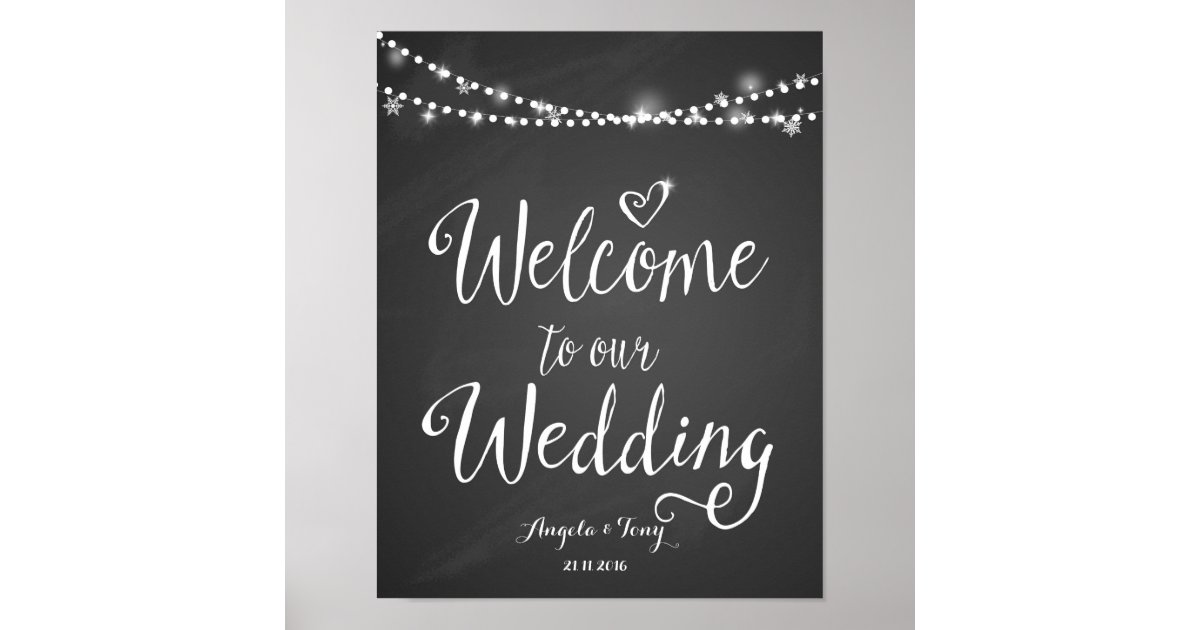 Welcome to our wedding print | Zazzle.com.au