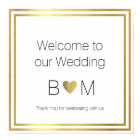 welcome to our wedding, reception love