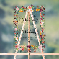 Welcome to Our Wedding Summer Flowers Frame