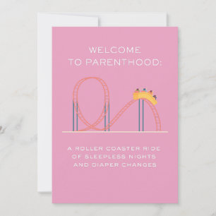 WELCOME TO PARENTHOOD A ROLLER COASTER RIDE HOLIDAY CARD