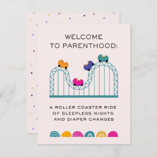 WELCOME TO PARENTHOOD ROLLER COASTER  HOLIDAY CARD