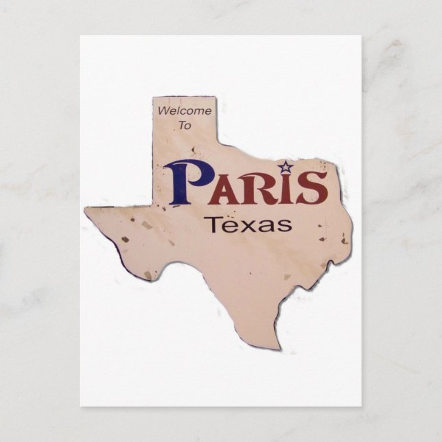 Welcome to Paris, Texas Postcard (Front)