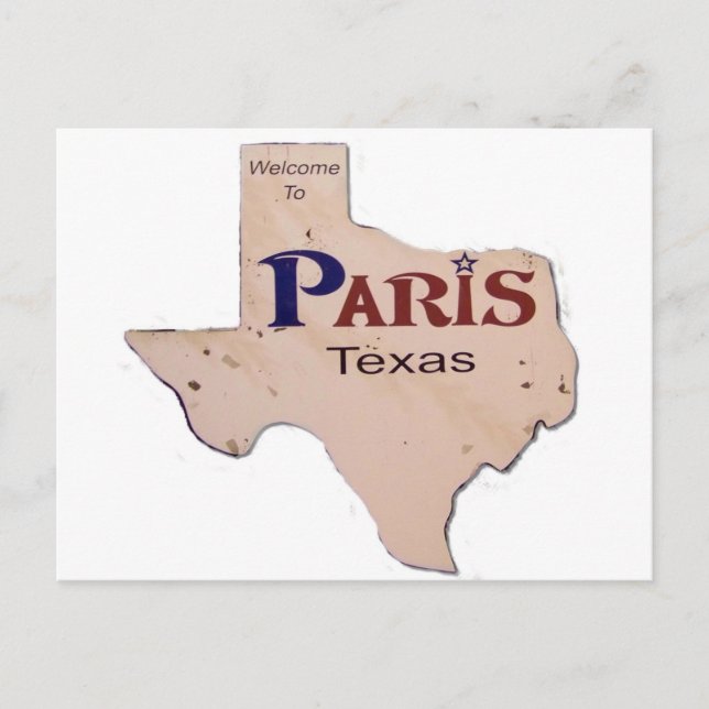 Welcome to Paris, Texas Postcard (Front)