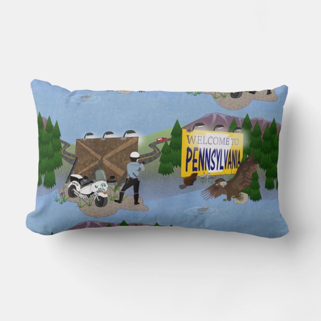 Welcome to Pennsylvania Lumbar Cushion (Front)