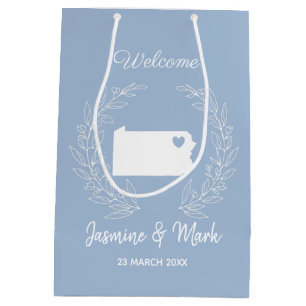 Welcome to Pennsylvania wedding favours custom Me Medium Gift Bag